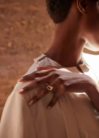 Bague Eroz Fine Edition dorée à l&rsquo;or 24 carats