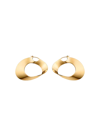 Boucles d&rsquo;oreilles Créoles Éole Édition dorées à l&rsquo;or 24 carats