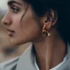 Boucles d&rsquo;oreilles Éole Édition dorées à l&rsquo;or 24 carats