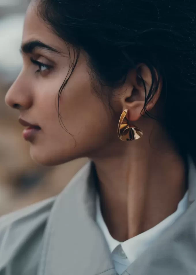 Boucles d&rsquo;oreilles Éole Édition dorées à l&rsquo;or 24 carats