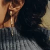Boucles d&rsquo;oreilles pendantes Eroz, édition dorée
