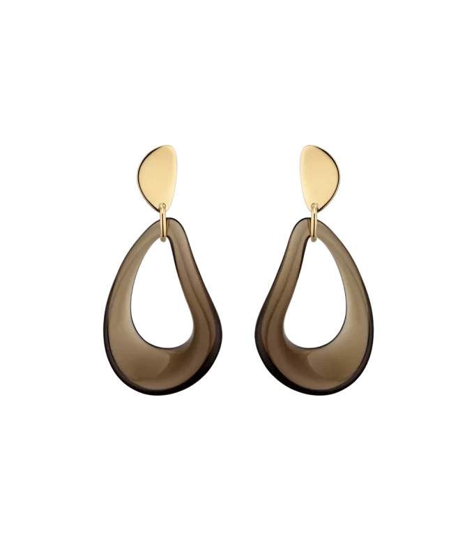 Boucles d&rsquo;oreilles pendantes Naé Edition Verre fumé