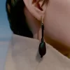 Boucles d&rsquo;oreilles pendantes Téré Édition Marbre Noir