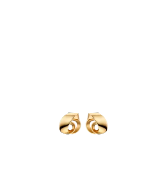 Boucles d&rsquo;oreilles puces Éole Édition dorées à l&rsquo;or 24 carats