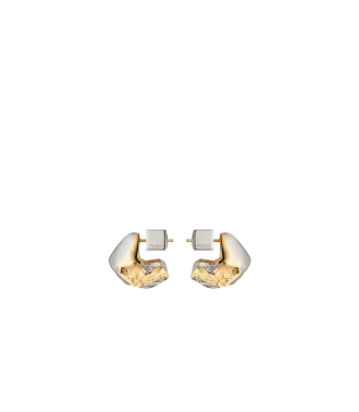 Boucles d&rsquo;oreilles à tige Eroz Edition Duo en palladium plaqué or 24 carats