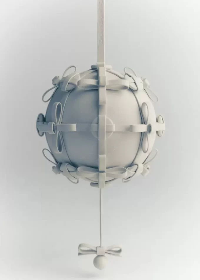 Bouton Bow Sphere Edition Porcelaine