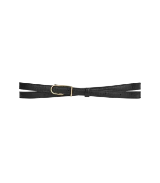 Ceinture Thin Umi Edition Imprimé Lézard Noir