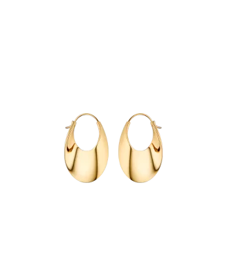 Créoles Éole Slim Edition dorées à l&rsquo;or fin 24 carats