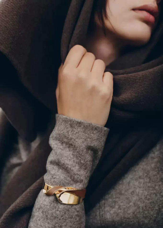 Cuir Camel Édition Éole Cuff