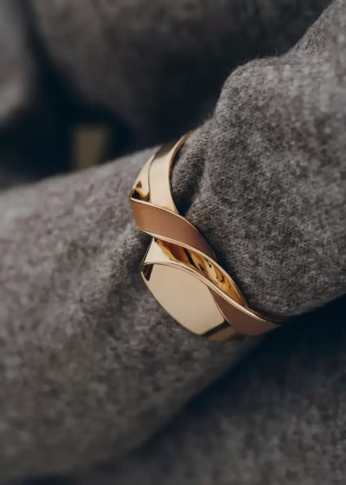 Cuir Camel Édition Éole Cuff