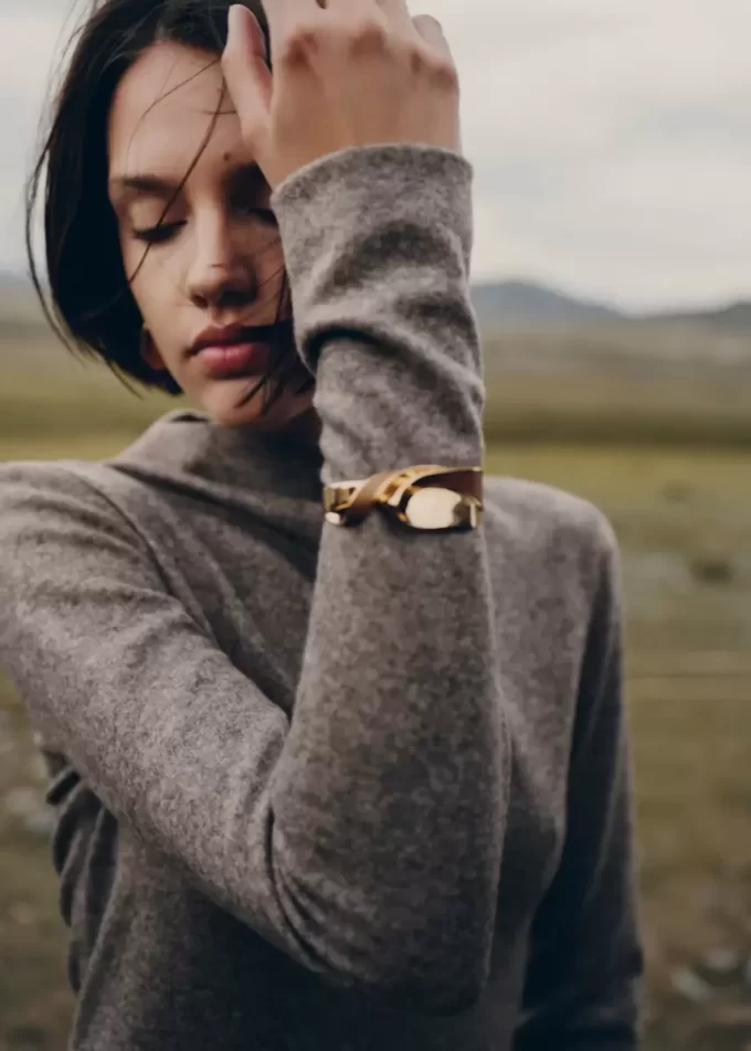 Cuir Camel Édition Éole Cuff