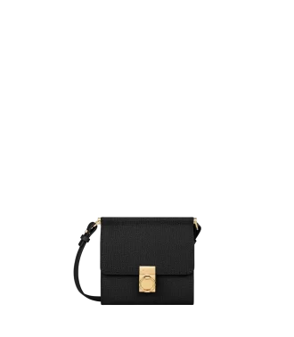 Numéro Sept Édition Portefeuille Bandoulière Noir Texturé