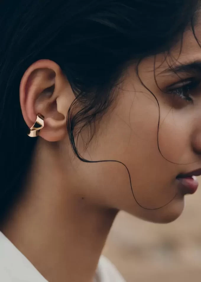 Éole Earcuff Edition Or 24 carats doré